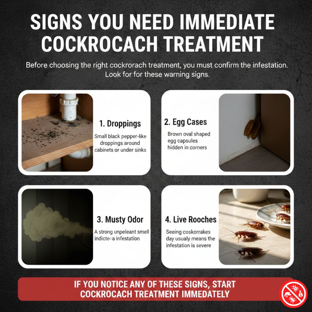 Signs You Need Immediate Cockroach Treatment Services Ahmedabad