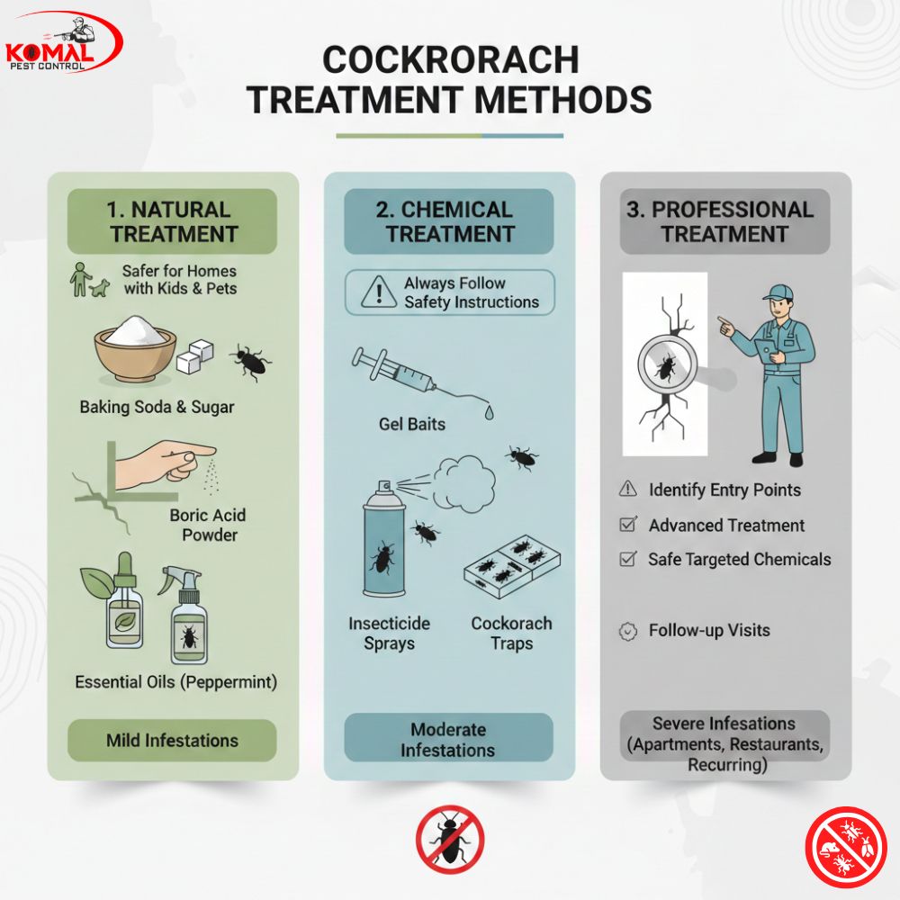 Types of Cockroach Treatment Service in Ahmedabad, India
