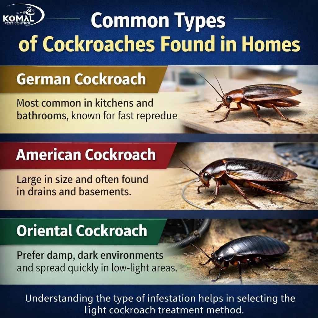 Common Types of Cockroaches Found in Homes